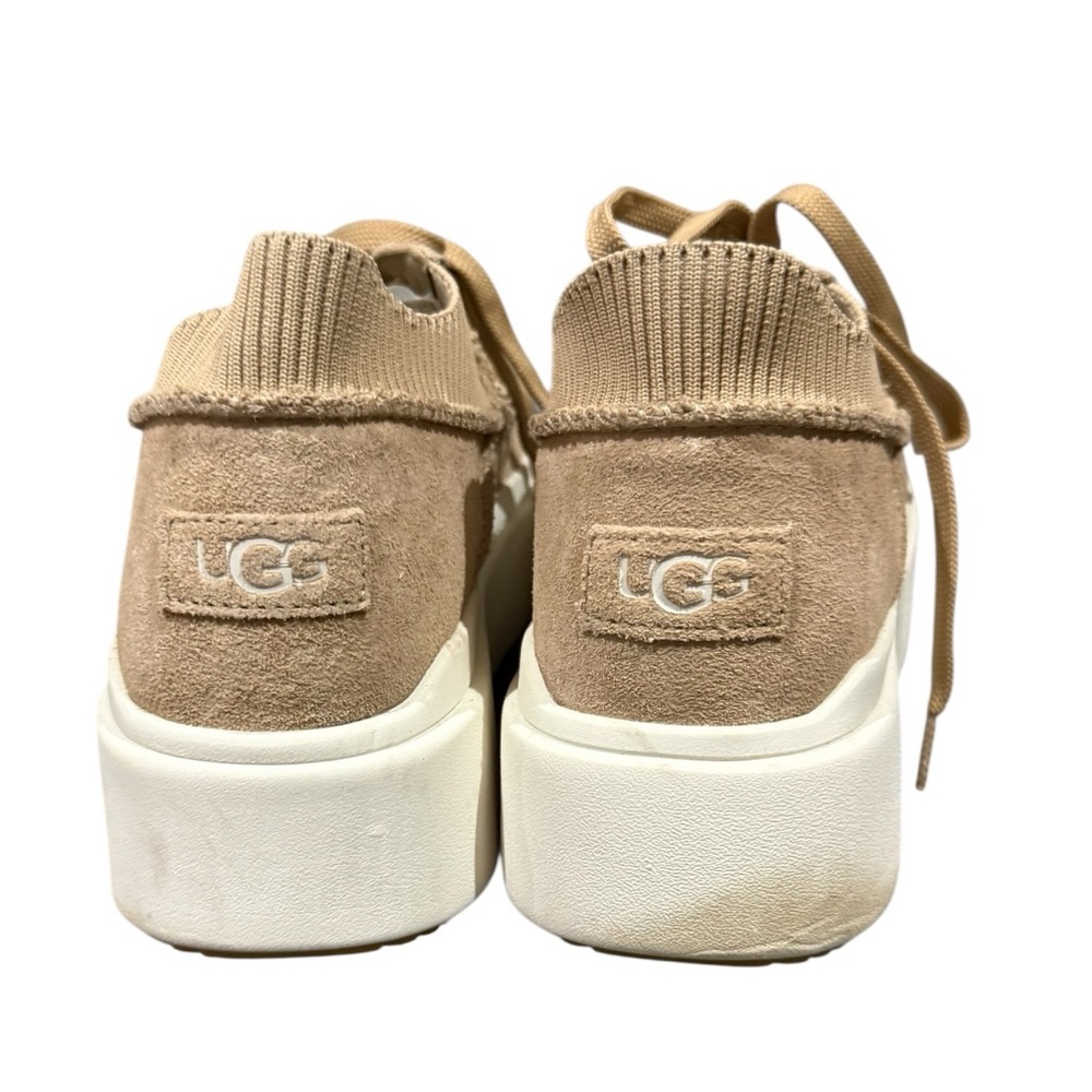 UGG Ez Duzzit Beige Platform Sneakers - Picture 3 of 11